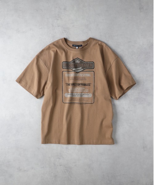 Right-on（ライトオン）の「【HONEYSUCKLE ROSE】グラフィックＢＩＧＴシャツ（Tシャツ/カットソー・レディース・オフホワイト/ブラウン/ダークグレー・M/L）」の3枚目の写真