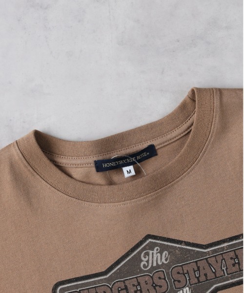 Right-on（ライトオン）の「【HONEYSUCKLE ROSE】グラフィックＢＩＧＴシャツ（Tシャツ/カットソー・レディース・オフホワイト/ブラウン/ダークグレー・M/L）」の10枚目の写真