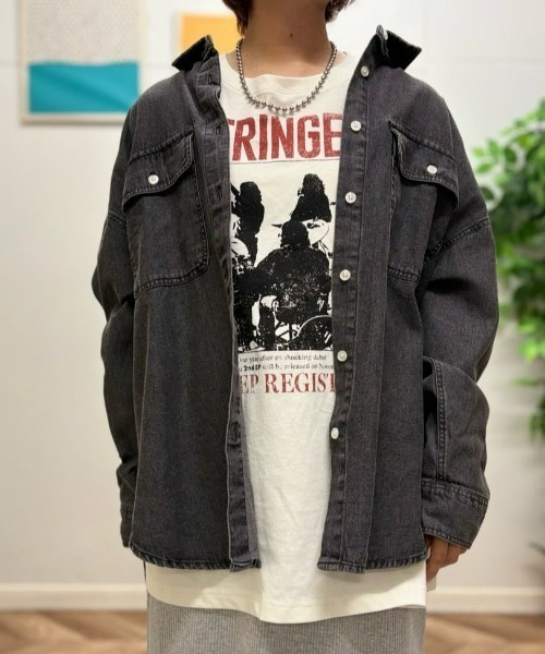 Right-on（ライトオン）の「【HONEYSUCKLE ROSE】グラフィックＢＩＧＴシャツ（Tシャツ/カットソー・レディース・オフホワイト/ブラウン/ダークグレー・M/L）」の19枚目の写真