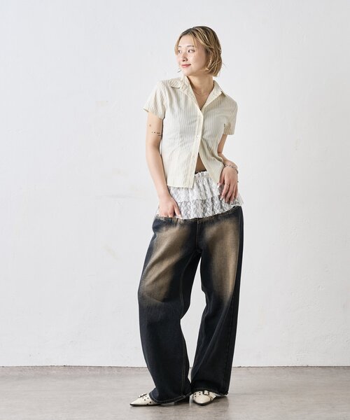 WHO'S WHO gallery（フーズフーギャラリー）の「【新色追加】アソートコンパクトダーツシャツ（シャツ/ブラウス・レディース・ベージュ/ネイビー/ブルー/ブラウン/ブラック・FREE）」の16枚目の写真