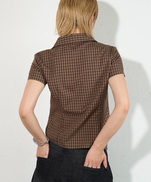 WHO'S WHO gallery（フーズフーギャラリー）の「【新色追加】アソートコンパクトダーツシャツ（シャツ/ブラウス・レディース・ベージュ/ネイビー/ブルー/ブラウン/ブラック・FREE）」の22枚目の写真