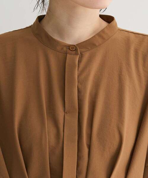 Green　Parks（グリーンパークス）の「ウエストタックシャツチュニック（チュニック・レディース・オフホワイト/ブラック/キャメル/オレンジ・FREE）」の13枚目の写真