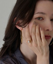 Phoebe | 【金属アレルギー対応】ドローラップパールビジューリング(リング)