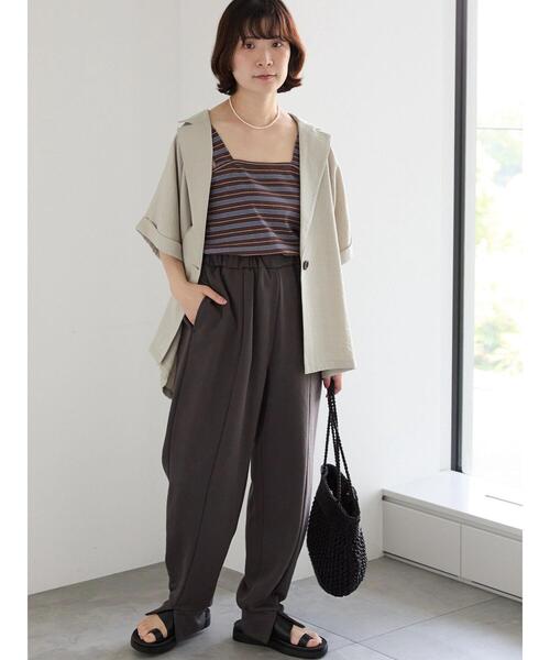 Samansa Mos2 blue（サマンサモスモスブルー）の「◎裏毛センタースリットパンツ（その他パンツ・レディース・ブラック/トップグレー/チャコールグレー・F）」の9枚目の写真