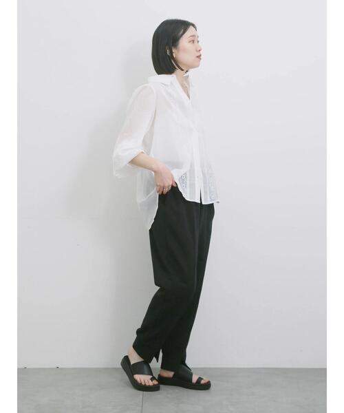 Samansa Mos2 blue（サマンサモスモスブルー）の「◎裏毛センタースリットパンツ（その他パンツ・レディース・ブラック/トップグレー/チャコールグレー・F）」の15枚目の写真