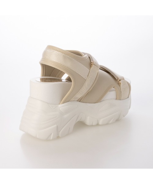 Mafmof(マフモフ)の「Mafmof(マフモフ)10.5cm厚底ボリュームソールベルクロダッドスポーツサンダル(サンダル・レディース・ブラック/ベージュ・S/M/L/LL)」の19枚目の写真