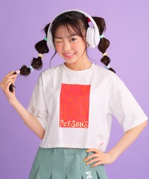 PERSON'S collection（パーソンズコレクション）の「コットン100％　クロップドTシャツ（Tシャツ/カットソー・キッズ）」