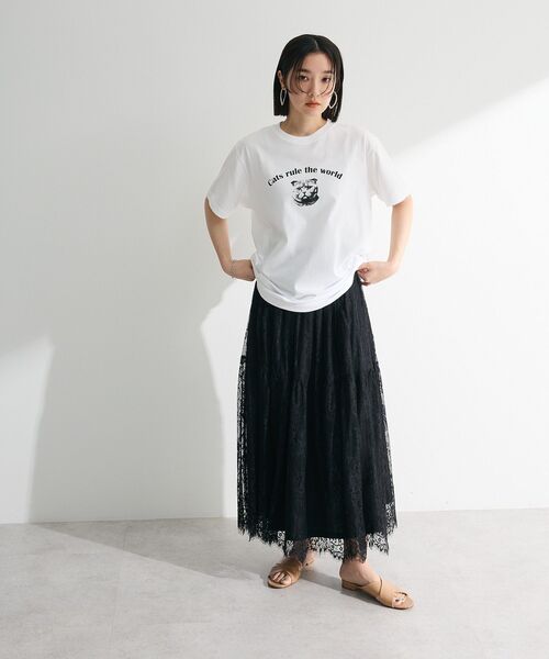 ELENCARE DUE(エレンカーレデュエ)の「・ELENCARE DUE レースティアードスカート(スカート・レディース・ブラック/オフホワイト/グレー・FREE)」の16枚目の写真