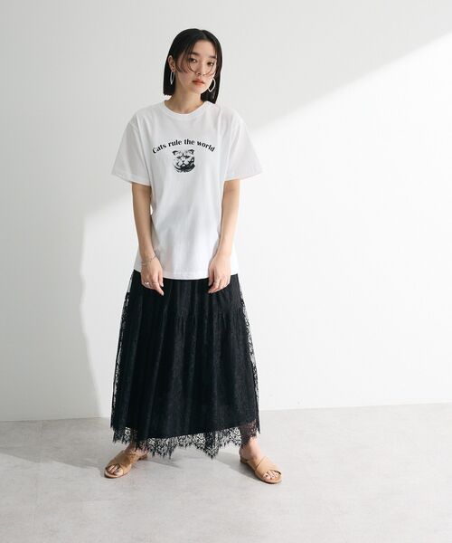 ELENCARE DUE(エレンカーレデュエ)の「・ELENCARE DUE レースティアードスカート(スカート・レディース・ブラック/オフホワイト/グレー・FREE)」の17枚目の写真