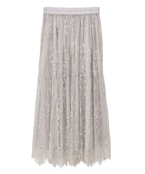 ELENCARE DUE(エレンカーレデュエ)の「・ELENCARE DUE レースティアードスカート(スカート・レディース・ブラック/オフホワイト/グレー・FREE)」の4枚目の写真