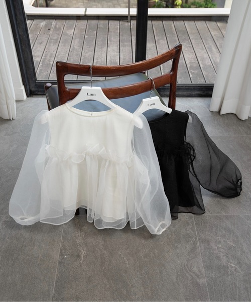 割引発見 organdy flare オーガンジーフレアブラウス（シャツ / blouse トップス