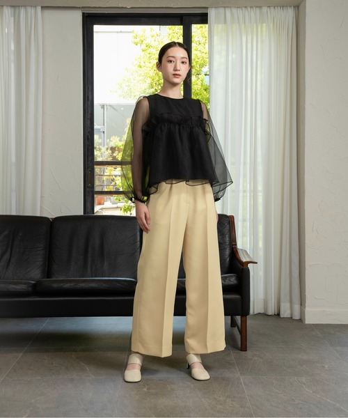 organdy flare blouse / オーガンジーフレアブラウス（シャツ