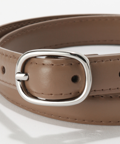 SLOBE IENA（スローブイエナ）の「SLOBE オーバルスクエアベルト（ベルト・レディース・ベージュ/ブラック・FREE）」の6枚目の写真