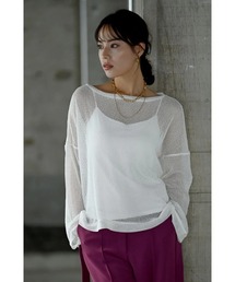メッシュ×メッシュトップス