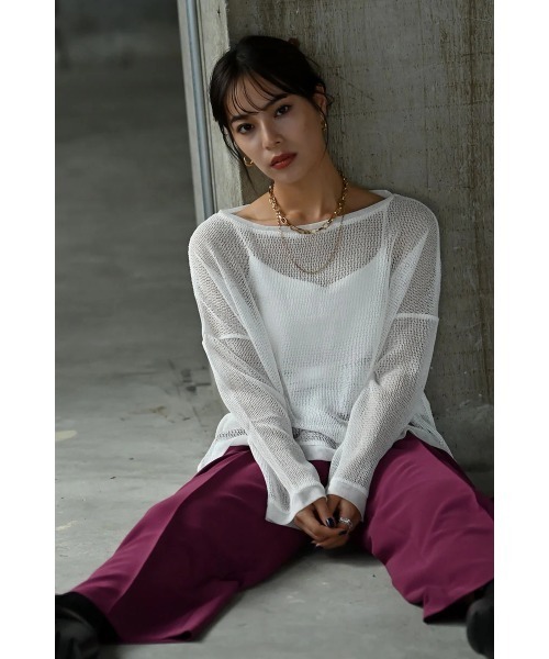funda mine(ファンダマイン)の「メッシュ×メッシュトップス(その他トップス・レディース・ホワイト・FREE)」の3枚目の写真