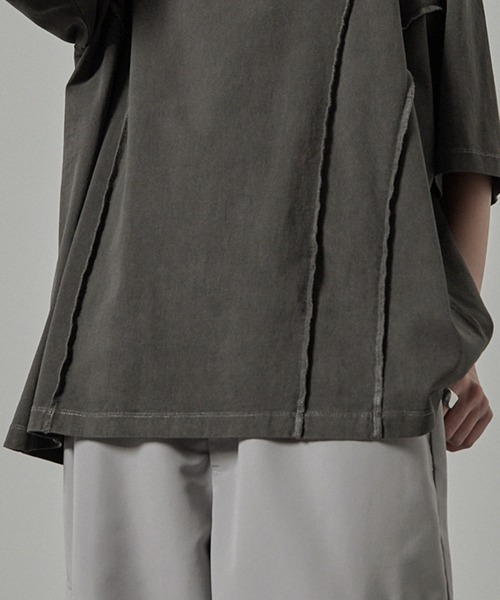 Alfred Alex（アルフレッドアレックス）の「【Alfred Alex】切替えワンポイントピグメントTシャツ（Tシャツ/カットソー・メンズ・ブラック/ワイン/ブルー・M/L）」の16枚目の写真