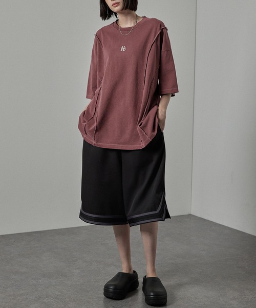 Alfred Alex（アルフレッドアレックス）の「【Alfred Alex】切替えワンポイントピグメントTシャツ（Tシャツ/カットソー・メンズ・ブラック/ワイン/ブルー・M/L）」の19枚目の写真