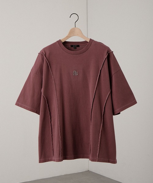 セール】【Alfred Alex】切替えワンポイントピグメントTシャツ（T