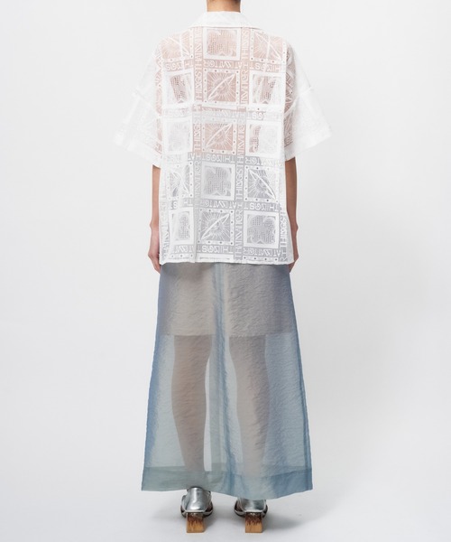 THINGS THAT MATTER(シングス ザット マター)の「THIRD EYE(i) LACE SHIRTS / サードアイレースシャツ(シャツ/ブラウス・レディース・ホワイト/ブラック・FREE)」の4枚目の写真