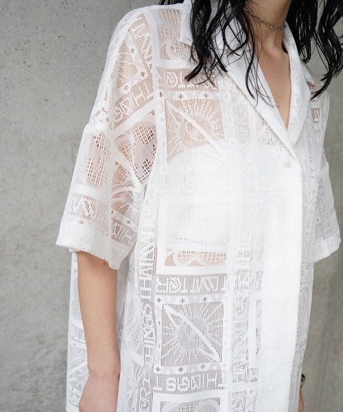 THINGS THAT MATTER(シングス ザット マター)の「THIRD EYE(i) LACE SHIRTS / サードアイレースシャツ(シャツ/ブラウス・レディース・ホワイト/ブラック・FREE)」の8枚目の写真