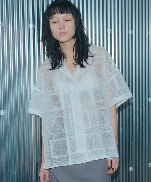 THINGS THAT MATTER(シングス ザット マター)の「THIRD EYE(i) LACE SHIRTS / サードアイレースシャツ(シャツ/ブラウス・レディース・ホワイト/ブラック・FREE)」の11枚目の写真