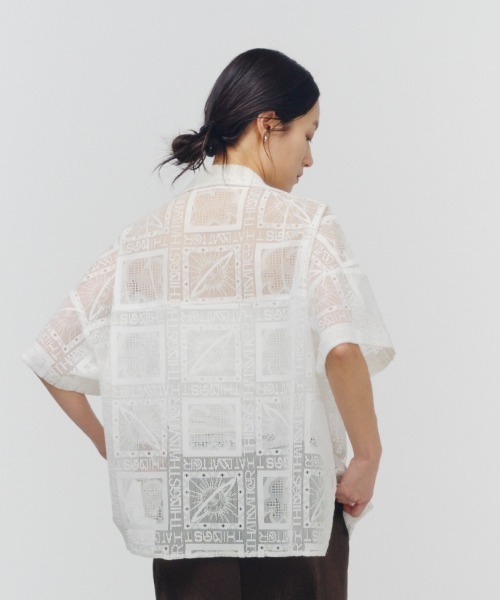 THINGS THAT MATTER(シングス ザット マター)の「THIRD EYE(i) LACE SHIRTS / サードアイレースシャツ(シャツ/ブラウス・レディース・ホワイト/ブラック・FREE)」の12枚目の写真