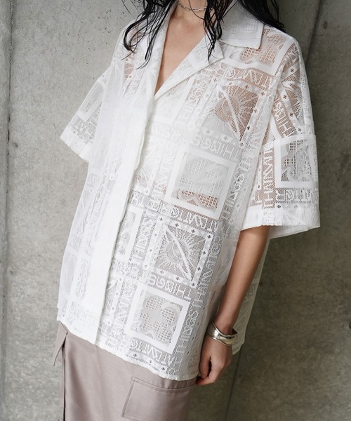 THINGS THAT MATTER(シングス ザット マター)の「THIRD EYE(i) LACE SHIRTS / サードアイレースシャツ(シャツ/ブラウス・レディース・ホワイト/ブラック・FREE)」の18枚目の写真