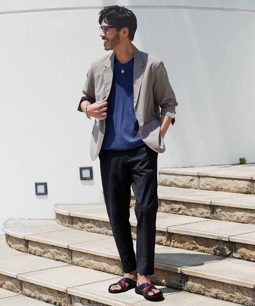 jiggys shop（ジギーズショップ）の「シアサッカー アンクル テーパード イージーパンツ（その他パンツ・メンズ・グレー/ブラック/ネイビー・SMALL/MEDIUM/LARGE/X-LARGE）」の14枚目の写真