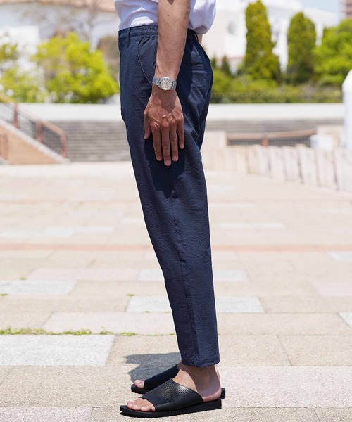 jiggys shop（ジギーズショップ）の「シアサッカー アンクル テーパード イージーパンツ（その他パンツ・メンズ・グレー/ブラック/ネイビー・SMALL/MEDIUM/LARGE/X-LARGE）」の6枚目の写真