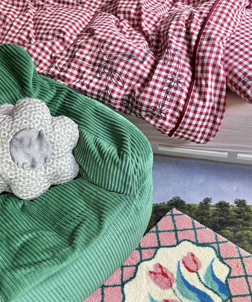 Casselini（キャセリーニ）の「Casselini HOME(キャセリーニ ホーム)フラワールームラグ（ラグ/マット・レディース・ピンク/アイボリー/グレー・FREE）」の18枚目の写真