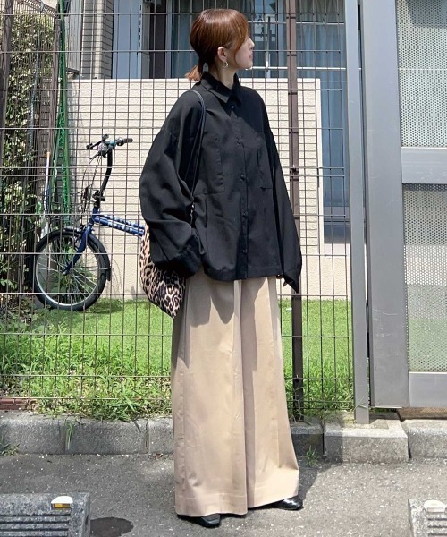 CORNERS by KR（コーナーズバイケーアール）の「【CORNERS by KR】リネンライクタックパンツ【セットアップ可能】（スラックス・レディース・ベージュ/ブラック/ブラウン・M）」の22枚目の写真