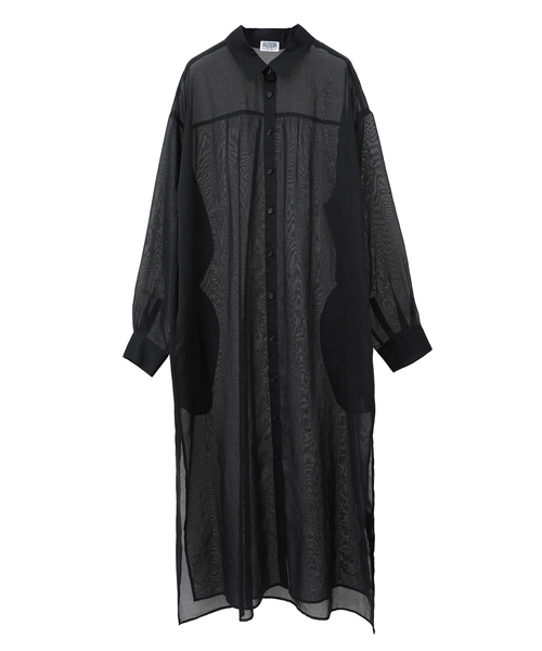 intoxic.✖️マチネ　コラボ限定Tシャツワンピ コラボ》【Soffitto×TINDA】ギャザーシャツワンピース（シャツ