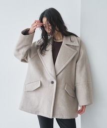 audrey and john wad | ウール混ビッグカラーハーフコート(その他アウター)