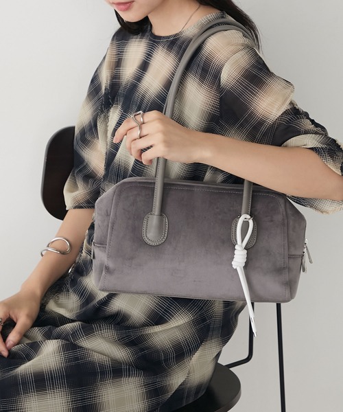 forksy.（フォルクシー）の「【forksy.】ヴィンテージライクボストンバッグ（ボストンバッグ・レディース・グレー/ブラック/ブラウン・FREE）」の12枚目の写真