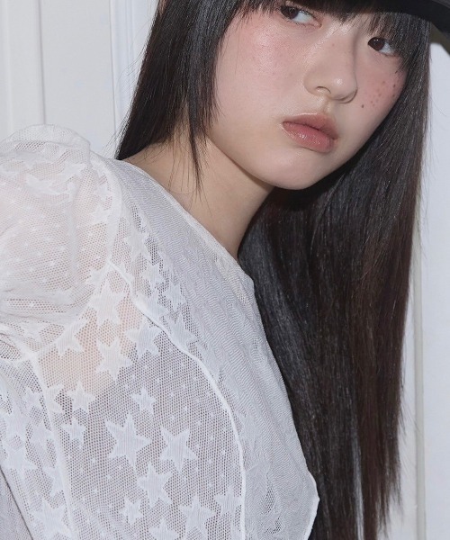 tシャツ 「FANCY CLUB」Wave Puff Lace Tee レディース FANCY CLUB tシャツ CLUB/ファンシークラブ Wave Puff Lace Tee