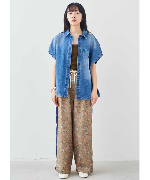 MEDE19F(メデジュウキュウ)の「MEDE19F チュール遣いのカップ付きリブタンクトップ(タンクトップ・レディース・ブラック/オフホワイト・LL/L/M)」の20枚目の写真