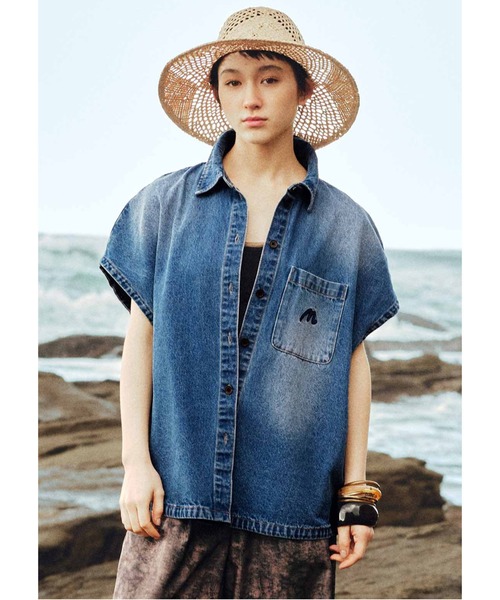 MEDE19F(メデジュウキュウ)の「MEDE19F チュール遣いのカップ付きリブタンクトップ(タンクトップ・レディース・ブラック/オフホワイト・LL/L/M)」の21枚目の写真