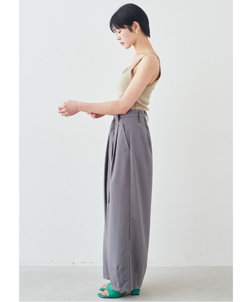 MEDE19F(メデジュウキュウ)の「MEDE19F チュール遣いのカップ付きリブタンクトップ(タンクトップ・レディース・ブラック/オフホワイト・LL/L/M)」の11枚目の写真