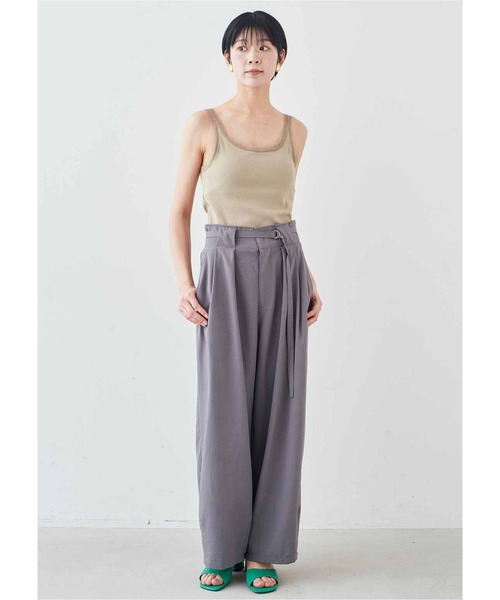 MEDE19F(メデジュウキュウ)の「MEDE19F チュール遣いのカップ付きリブタンクトップ(タンクトップ・レディース・ブラック/オフホワイト・LL/L/M)」の10枚目の写真