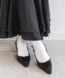 RANDA（ランダ）の「ミニリボンバックストラップパンプス（パンプス・レディース）」