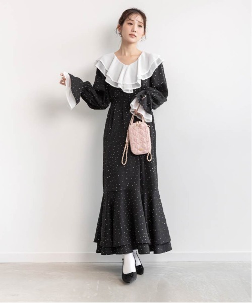 RANDA(ランダ)の「ミニリボンバックストラップパンプス(パンプス・レディース・チェック/ブラック/アイボリー・M/L/S/LL)」の20枚目の写真
