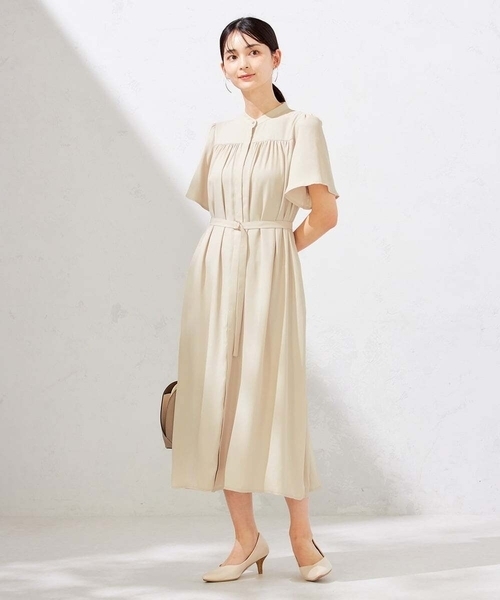 a.v.v(アーヴェヴェ)の「【洗える】ベルト付切り替えワンピース(ワンピース・レディース・ネイビー/グレー系その他・38/36/40)」の7枚目の写真