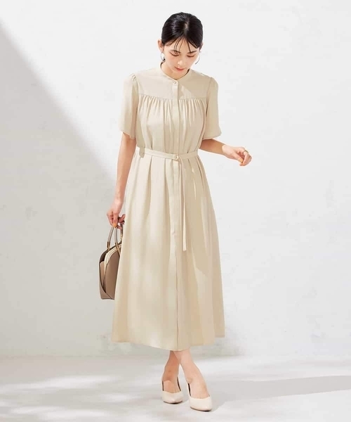 a.v.v(アーヴェヴェ)の「【洗える】ベルト付切り替えワンピース(ワンピース・レディース・ネイビー/グレー系その他・38/36/40)」の8枚目の写真