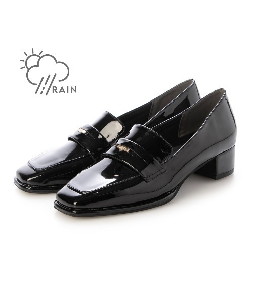 EVOL（イーボル）の「【晴雨兼用・ふかふか】スクエア3.5cmコインローファー IZ5786（レインシューズ・レディース・ブラウン/ブラック/ブラック系その他・22.0cm/22.5cm/23.0cm/23.5cm/24.0cm/24.5cm/25.0cm）」の5枚目の写真