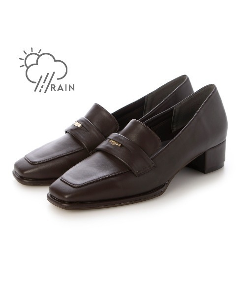 EVOL（イーボル）の「【晴雨兼用・ふかふか】スクエア3.5cmコインローファー IZ5786（レインシューズ・レディース・ブラウン/ブラック/ブラック系その他・22.0cm/22.5cm/23.0cm/23.5cm/24.0cm/24.5cm/25.0cm）」の10枚目の写真