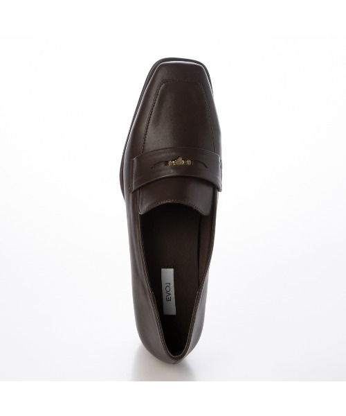 EVOL（イーボル）の「【晴雨兼用・ふかふか】スクエア3.5cmコインローファー IZ5786（レインシューズ・レディース・ブラウン/ブラック/ブラック系その他・22.0cm/22.5cm/23.0cm/23.5cm/24.0cm/24.5cm/25.0cm）」の13枚目の写真