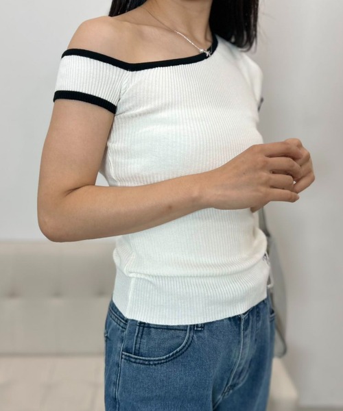 mebole(メボレ)の「エッジラインワンショル(ニット/セーター・レディース・アイボリー・FREE)」の18枚目の写真