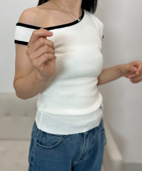 mebole(メボレ)の「エッジラインワンショル(ニット/セーター・レディース・アイボリー・FREE)」の16枚目の写真