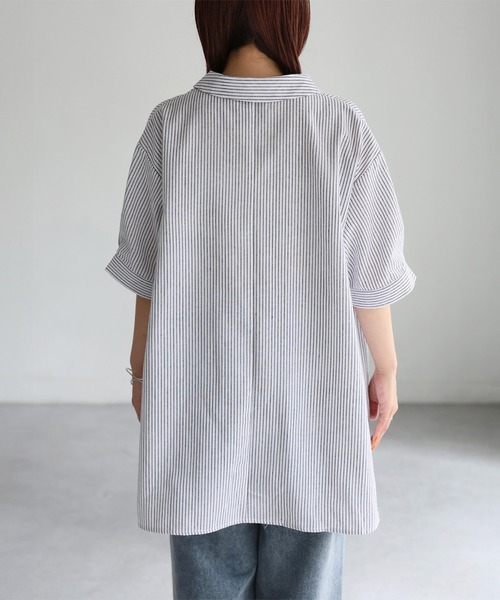 Riberry（リベリー）の「チェック&ストライプスキッパーチュニック（チュニック・レディース・ブラック/オフホワイト・FREE）」の18枚目の写真