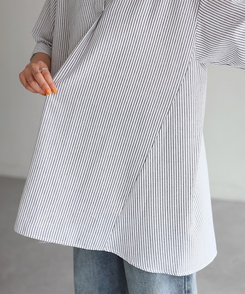 Riberry（リベリー）の「チェック&ストライプスキッパーチュニック（チュニック・レディース・ブラック/オフホワイト・FREE）」の20枚目の写真